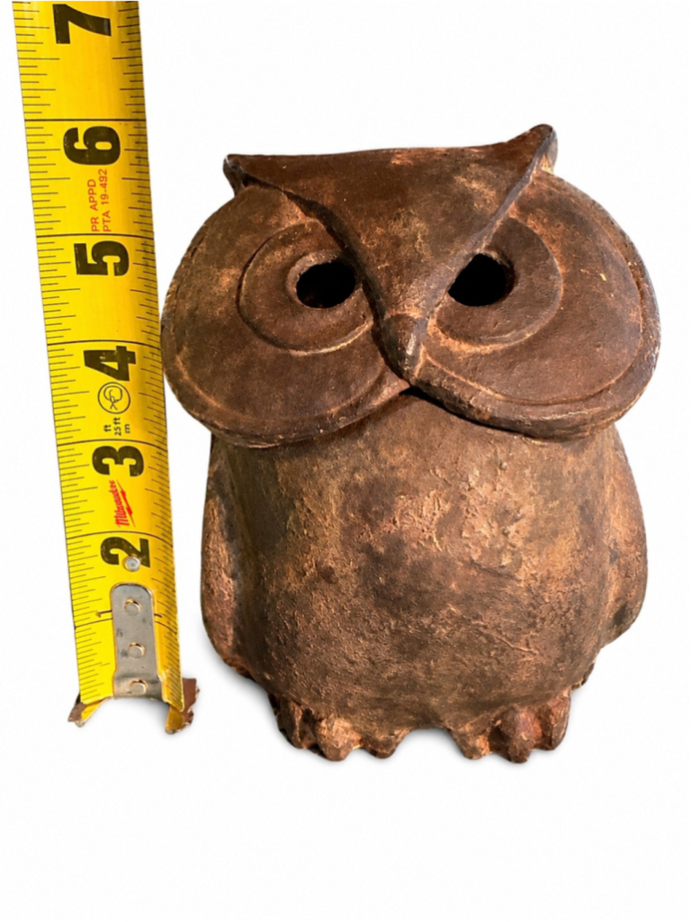 VTG 1960s Japanese Cast Iron Owl Lantern | MCM | Organic Modern | Incense Lamp - Picture 5 of 5